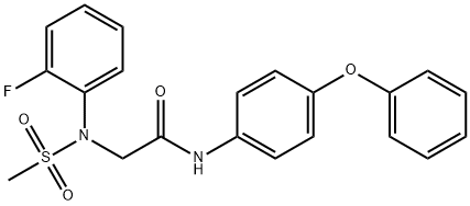 2-[2-fluoro(methylsulfonyl)anilino]-N-(4-phenoxyphenyl)acetamide 结构式