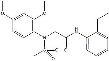 2-[2,4-dimethoxy(methylsulfonyl)anilino]-N-(2-ethylphenyl)acetamide 结构式