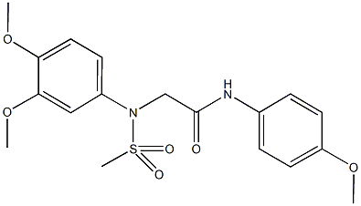 2-[3,4-dimethoxy(methylsulfonyl)anilino]-N-(4-methoxyphenyl)acetamide 结构式