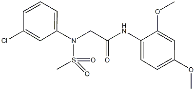 2-[3-chloro(methylsulfonyl)anilino]-N-(2,4-dimethoxyphenyl)acetamide 结构式