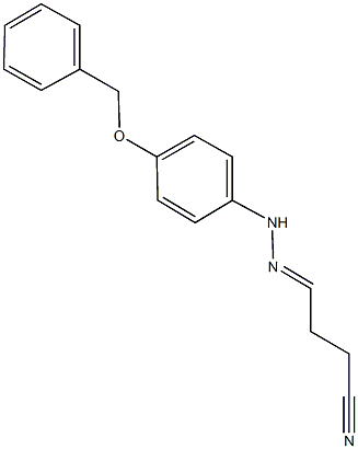 4-{[4-(benzyloxy)phenyl]hydrazono}butanenitrile 结构式