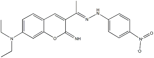 1-[7-(diethylamino)-2-imino-2H-chromen-3-yl]ethanone {4-nitrophenyl}hydrazone 结构式