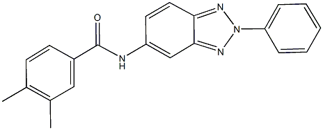3,4-dimethyl-N-(2-phenyl-2H-1,2,3-benzotriazol-5-yl)benzamide 结构式