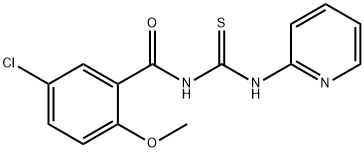 N-(5-chloro-2-methoxybenzoyl)-N'-(2-pyridinyl)thiourea 结构式
