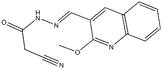 2-cyano-N'-[(2-methoxy-3-quinolinyl)methylene]acetohydrazide 结构式