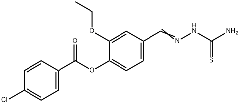 4-[2-(aminocarbothioyl)carbohydrazonoyl]-2-ethoxyphenyl 4-chlorobenzoate 结构式