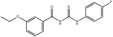 N-(3-ethoxybenzoyl)-N'-(4-fluorophenyl)thiourea 结构式