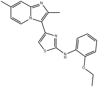 4-(2,7-dimethylimidazo[1,2-a]pyridin-3-yl)-N-(2-ethoxyphenyl)-1,3-thiazol-2-amine 结构式