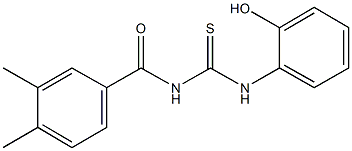 N-(3,4-dimethylbenzoyl)-N'-(2-hydroxyphenyl)thiourea 结构式