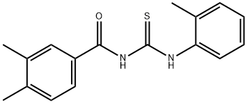 N-(3,4-dimethylbenzoyl)-N'-(2-methylphenyl)thiourea 结构式