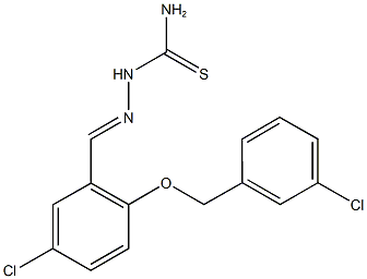 5-chloro-2-[(3-chlorobenzyl)oxy]benzaldehyde thiosemicarbazone 结构式