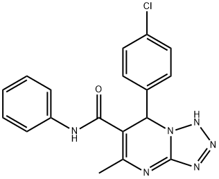 7-(4-chlorophenyl)-5-methyl-N-phenyl-4,7-dihydrotetraazolo[1,5-a]pyrimidine-6-carboxamide 结构式