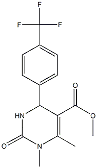 methyl 1,6-dimethyl-2-oxo-4-[4-(trifluoromethyl)phenyl]-1,2,3,4-tetrahydropyrimidine-5-carboxylate 结构式