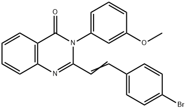 2-[2-(4-bromophenyl)vinyl]-3-(3-methoxyphenyl)-4(3H)-quinazolinone 结构式