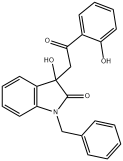 1-benzyl-3-hydroxy-3-[2-(2-hydroxyphenyl)-2-oxoethyl]-1,3-dihydro-2H-indol-2-one 结构式