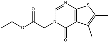 2-(5,6-二甲基-4-氧代噻吩并[2,3-D]嘧啶-3(4H)-基)乙酸乙酯 结构式