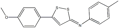 N-[5-(4-methoxyphenyl)-3H-1,2-dithiol-3-ylidene]-N-(4-methylphenyl)amine 结构式