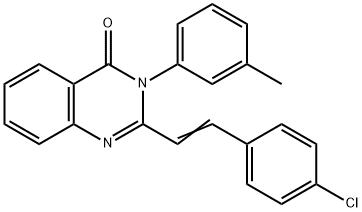 2-[2-(4-chlorophenyl)vinyl]-3-(3-methylphenyl)-4(3H)-quinazolinone 结构式