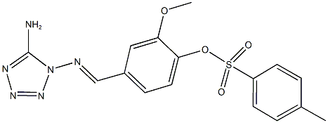 4-{[(5-amino-1H-tetraazol-1-yl)imino]methyl}-2-methoxyphenyl 4-methylbenzenesulfonate 结构式