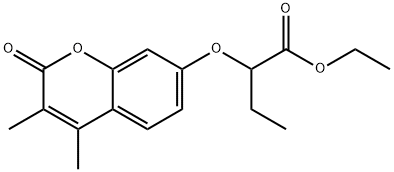 ethyl 2-[(3,4-dimethyl-2-oxo-2H-chromen-7-yl)oxy]butanoate 结构式