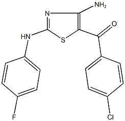 [4-amino-2-(4-fluoroanilino)-1,3-thiazol-5-yl](4-chlorophenyl)methanone 结构式