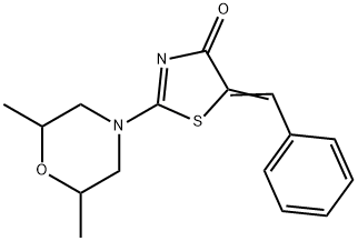 5-benzylidene-2-(2,6-dimethyl-4-morpholinyl)-1,3-thiazol-4(5H)-one 结构式