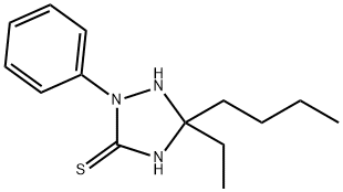 5-butyl-5-ethyl-2-phenyl-1,2,4-triazolidine-3-thione 结构式