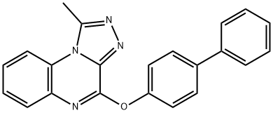 4-([1,1'-biphenyl]-4-yloxy)-1-methyl[1,2,4]triazolo[4,3-a]quinoxaline 结构式