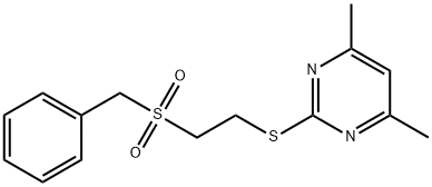 benzyl 2-[(4,6-dimethyl-2-pyrimidinyl)sulfanyl]ethyl sulfone 结构式