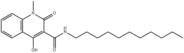 4-hydroxy-1-methyl-2-oxo-N-undecyl-1,2-dihydro-3-quinolinecarboxamide 结构式