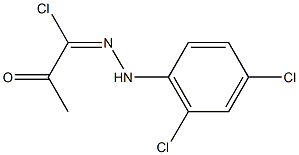 N-(2,4-dichlorophenyl)-2-oxopropanehydrazonoyl chloride 结构式