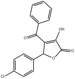 4-benzoyl-5-(4-chlorophenyl)-3-hydroxy-2(5H)-furanone 结构式