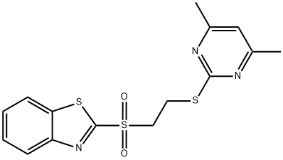 2-({2-[(4,6-dimethylpyrimidin-2-yl)sulfanyl]ethyl}sulfonyl)-1,3-benzothiazole 结构式
