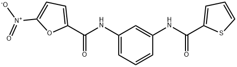 5-nitro-N-{3-[(2-thienylcarbonyl)amino]phenyl}-2-furamide 结构式