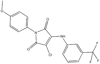 3-chloro-1-(4-methoxyphenyl)-4-[3-(trifluoromethyl)anilino]-1H-pyrrole-2,5-dione 结构式