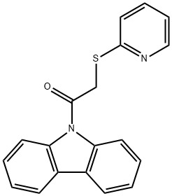 2-(9H-carbazol-9-yl)-2-oxoethyl 2-pyridinyl sulfide 结构式