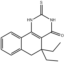 5,5-diethyl-2-thioxo-2,3,5,6-tetrahydrobenzo[h]quinazolin-4(1H)-one 结构式