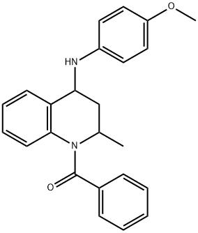 N-(1-benzoyl-2-methyl-1,2,3,4-tetrahydro-4-quinolinyl)-N-(4-methoxyphenyl)amine 结构式