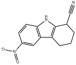 6-nitro-2,3,4,9-tetrahydro-1H-carbazole-1-carbonitrile 结构式