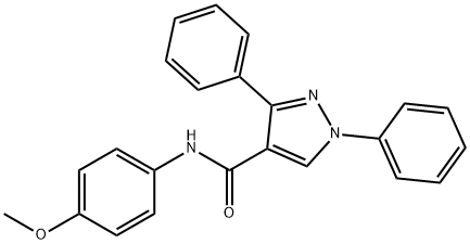 N-(4-methoxyphenyl)-1,3-diphenyl-1H-pyrazole-4-carboxamide 结构式