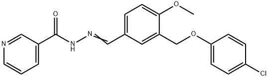 N'-{3-[(4-chlorophenoxy)methyl]-4-methoxybenzylidene}nicotinohydrazide 结构式