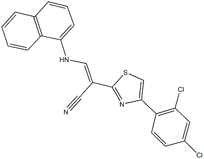 2-[4-(2,4-dichlorophenyl)-1,3-thiazol-2-yl]-3-(1-naphthylamino)acrylonitrile 结构式