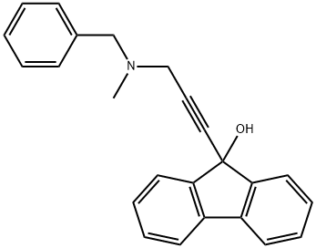 9-{3-[benzyl(methyl)amino]-1-propynyl}-9H-fluoren-9-ol 结构式