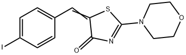 5-(4-iodobenzylidene)-2-(4-morpholinyl)-1,3-thiazol-4(5H)-one 结构式