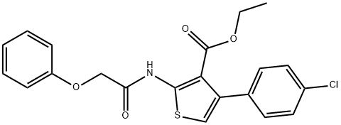 ethyl 4-(4-chlorophenyl)-2-[(phenoxyacetyl)amino]thiophene-3-carboxylate 结构式