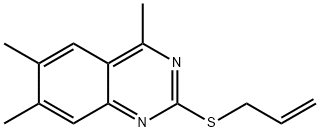 2-(allylsulfanyl)-4,6,7-trimethylquinazoline 结构式