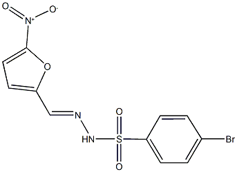 4-bromo-N'-({5-nitro-2-furyl}methylene)benzenesulfonohydrazide 结构式