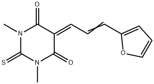 5-[3-(2-furyl)-2-propenylidene]-1,3-dimethyl-2-thioxodihydro-4,6(1H,5H)-pyrimidinedione 结构式