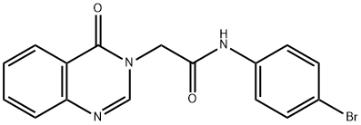 N-(4-bromophenyl)-2-(4-oxo-3(4H)-quinazolinyl)acetamide 结构式