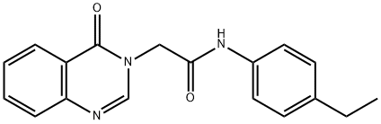 N-(4-ethylphenyl)-2-(4-oxo-3(4H)-quinazolinyl)acetamide 结构式